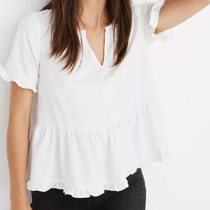 Madewell Stanza Ruffle-Hem Top